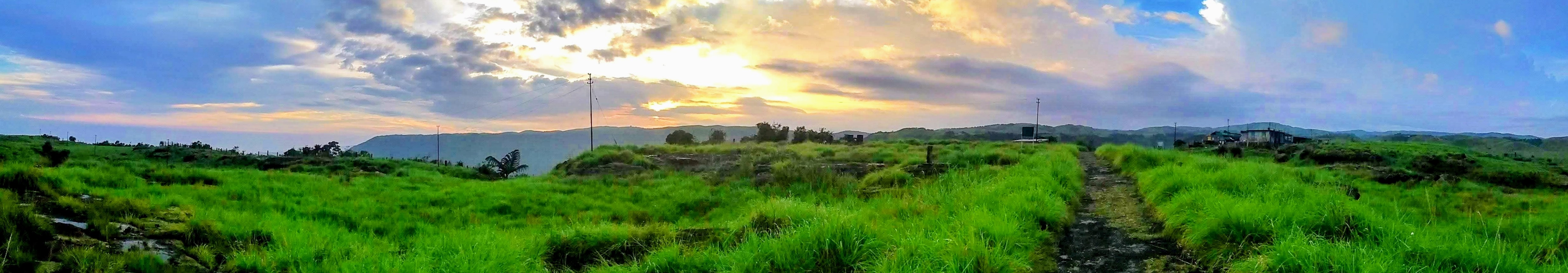 A view of the golden Sunset in Sohra